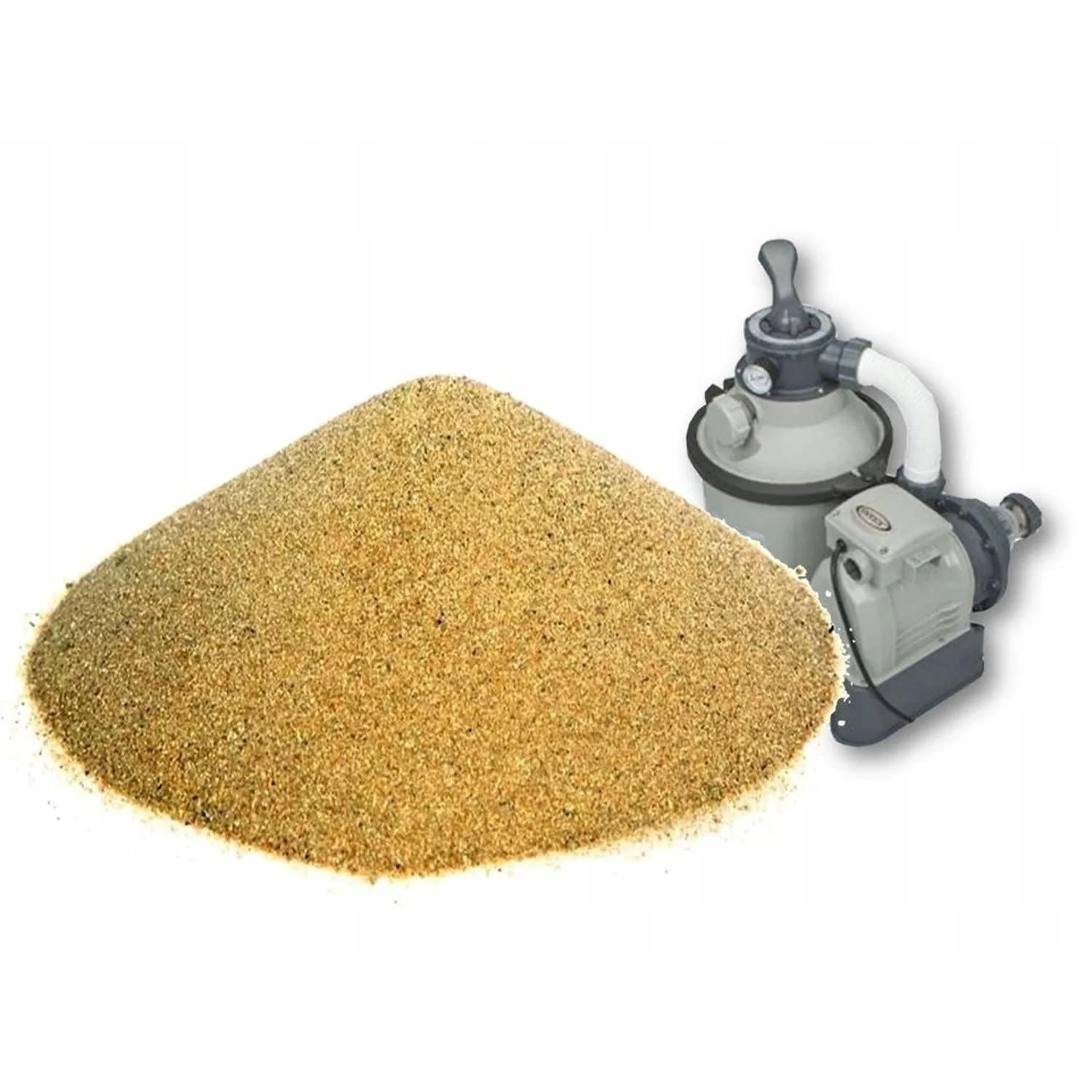 Filter sand, for swimming pool filters, quartz, hygiene institute approved, 25 kg