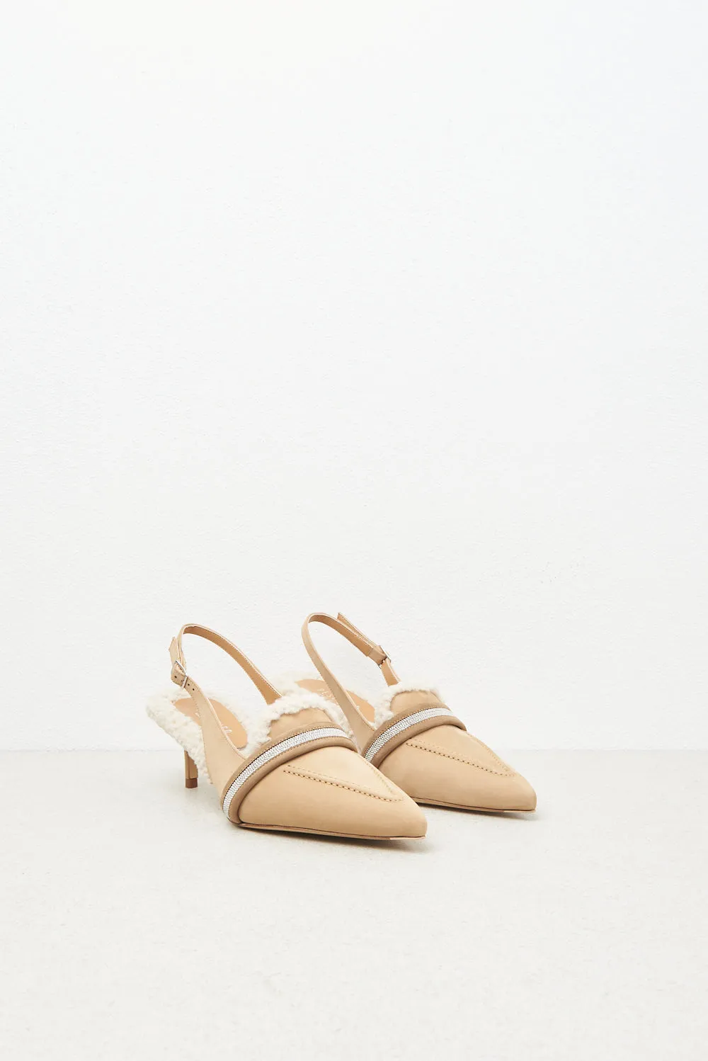 Flat slingback pumps