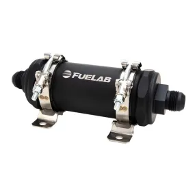 FUELAB 86820-10-12 Pro Series In-Line Fuel Filter (10AN in/12AN out, 6 inch 100 micron stainless steel element)