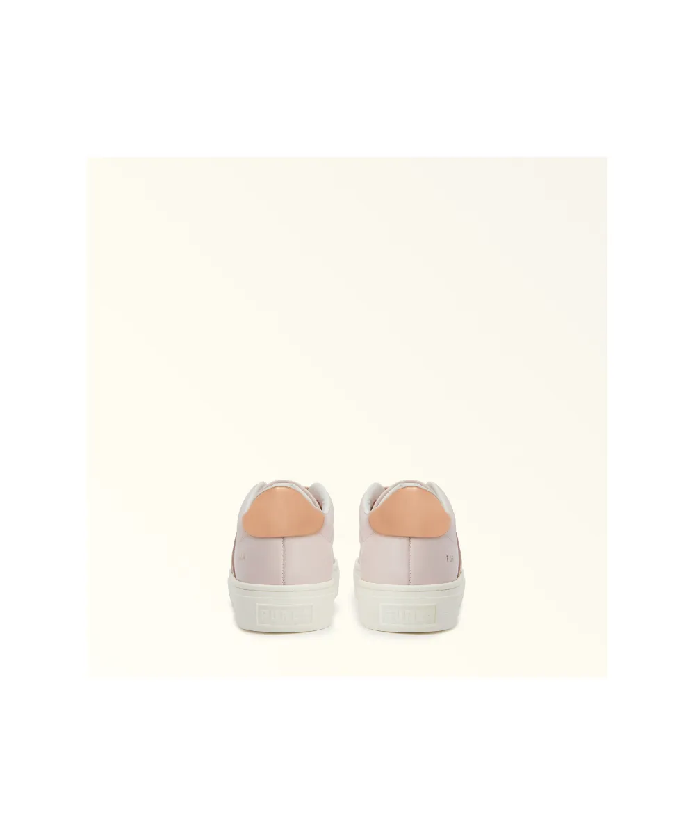 FURLA JOY LACE-UP SNEAKERS IN NUDE