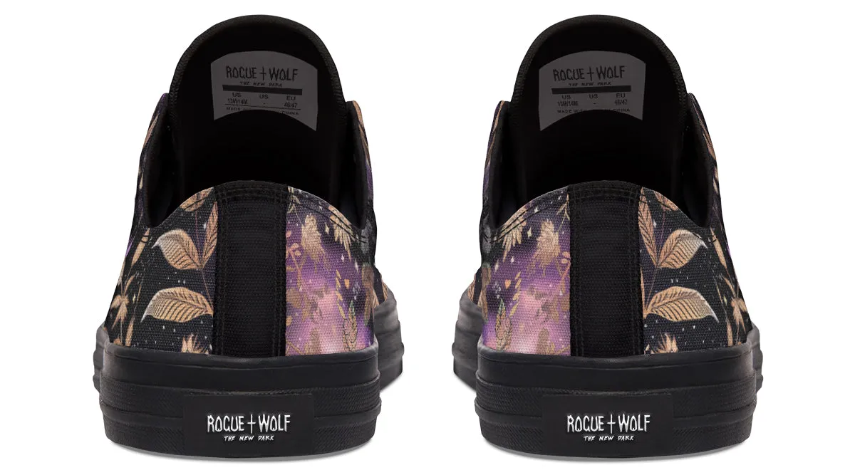 Galactic Bloom Low Tops - Classic Premium Canvas Shoes with Comfortable and Durable Soles