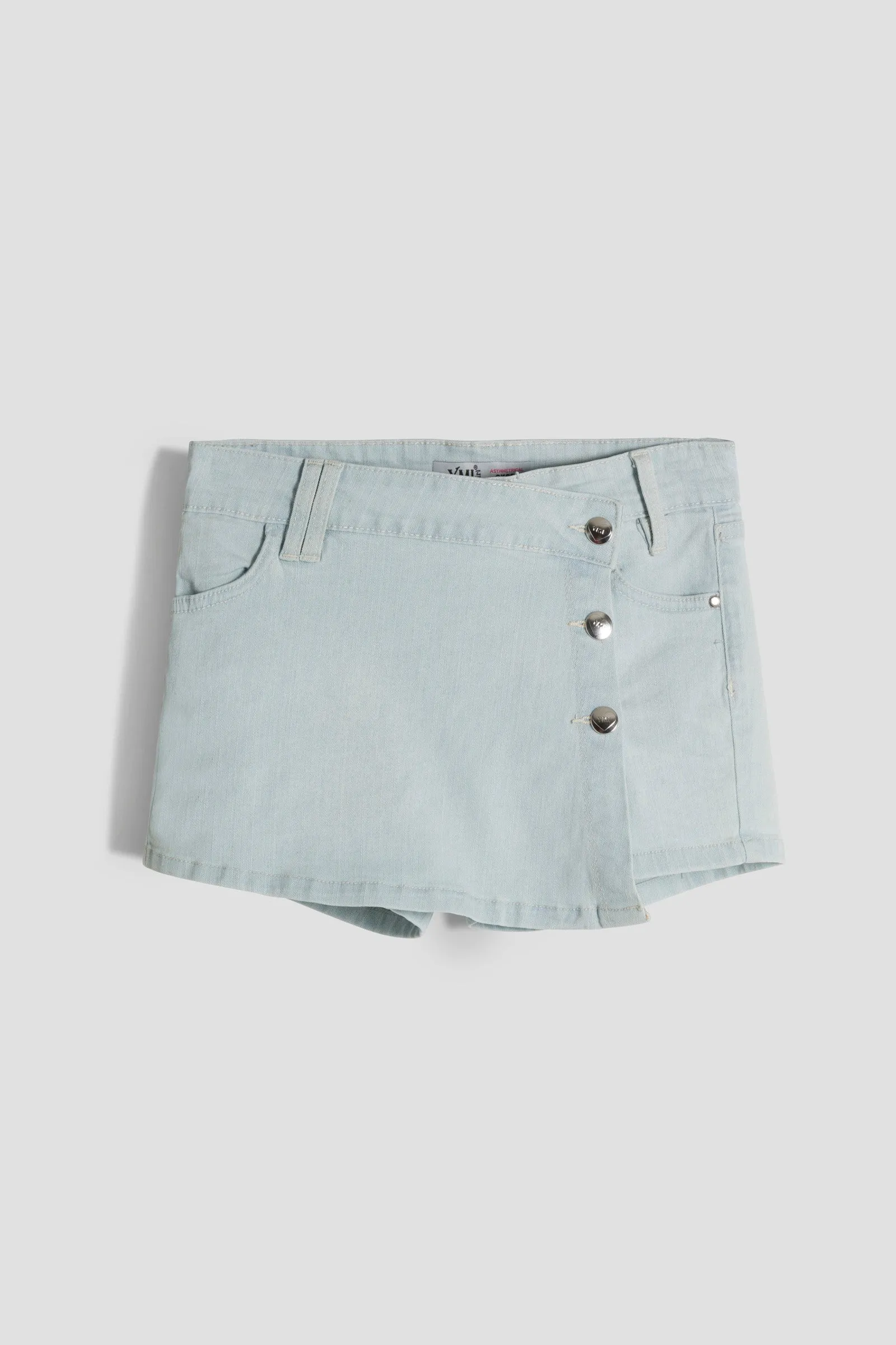 Girls Assymetric Denim Skort