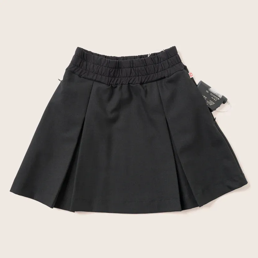 Girls Black Circle Skirt with Pockets for Pump (3-12Yrs) - Ideal for School and Special Occasions