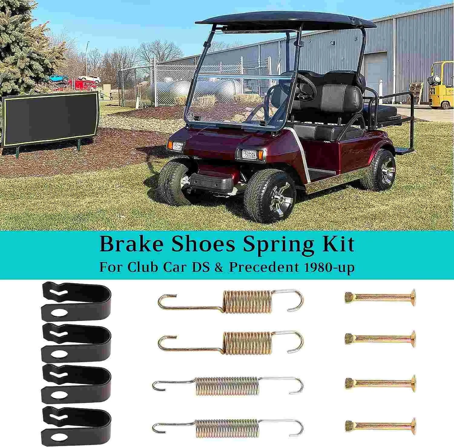 Golf Cart Brake Shoes Spring Kit for Club Car DS Precedent 1980-up - 10L0L