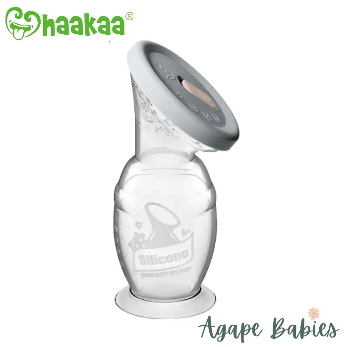 Haakaa Gen 2 Silicone Manual Breast Pump 150ml (With Suction Base)   Cap (Bundle Pack)