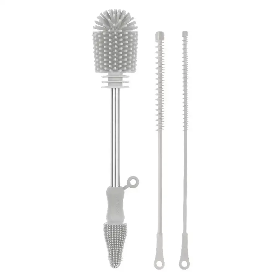 Haakaa Silicone Cleaning Brush Kit (Suva Grey)