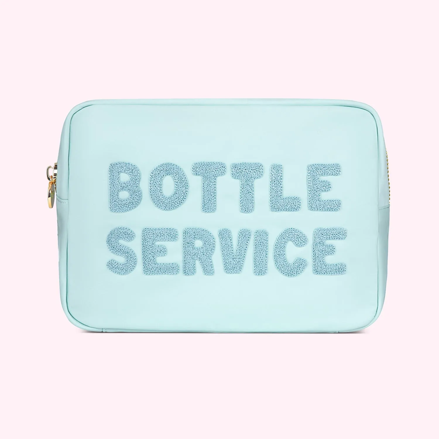 Hand Embroidered Bottle Service Large Pouch