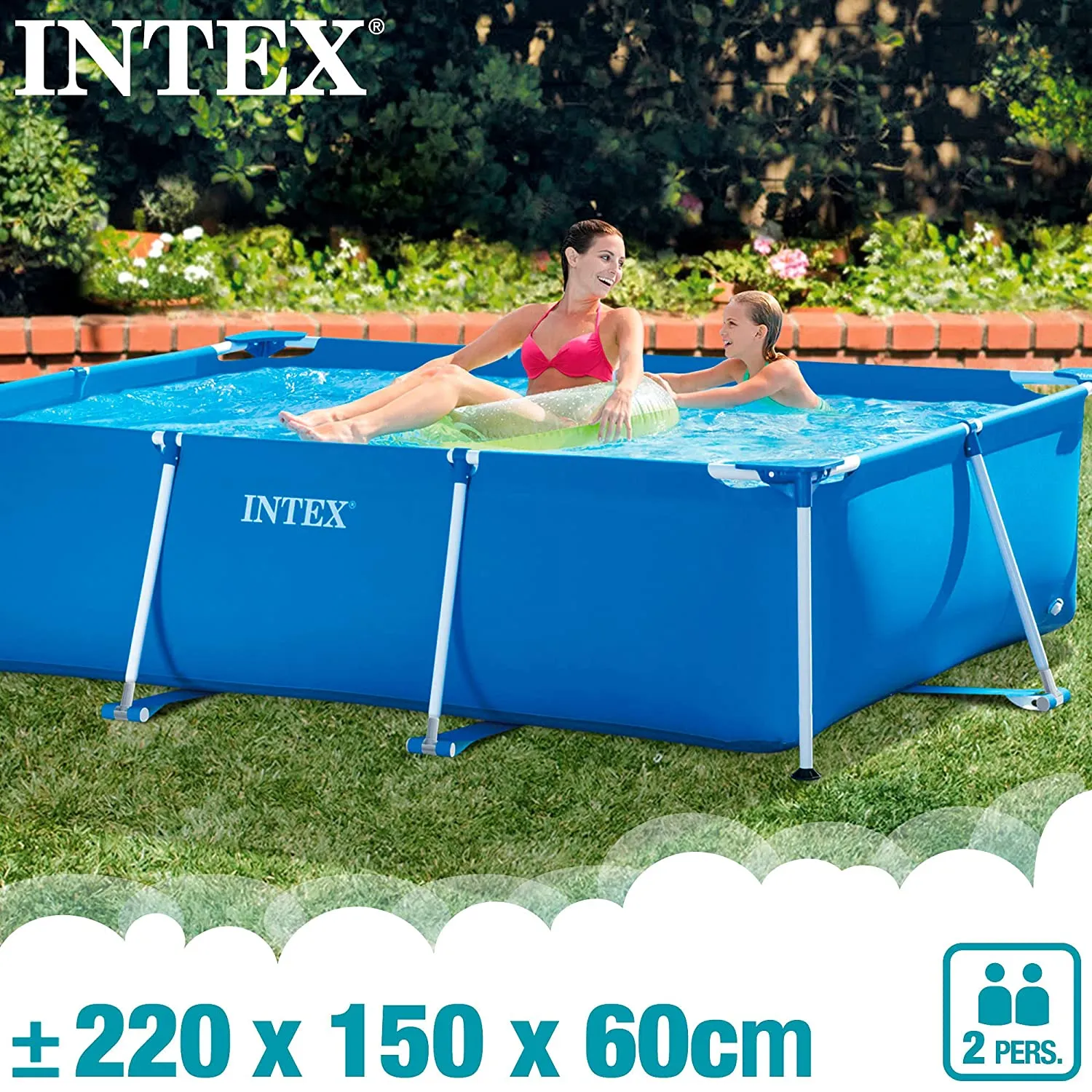 INTEX Rectangular Frame Pool 3mx2mx75cm