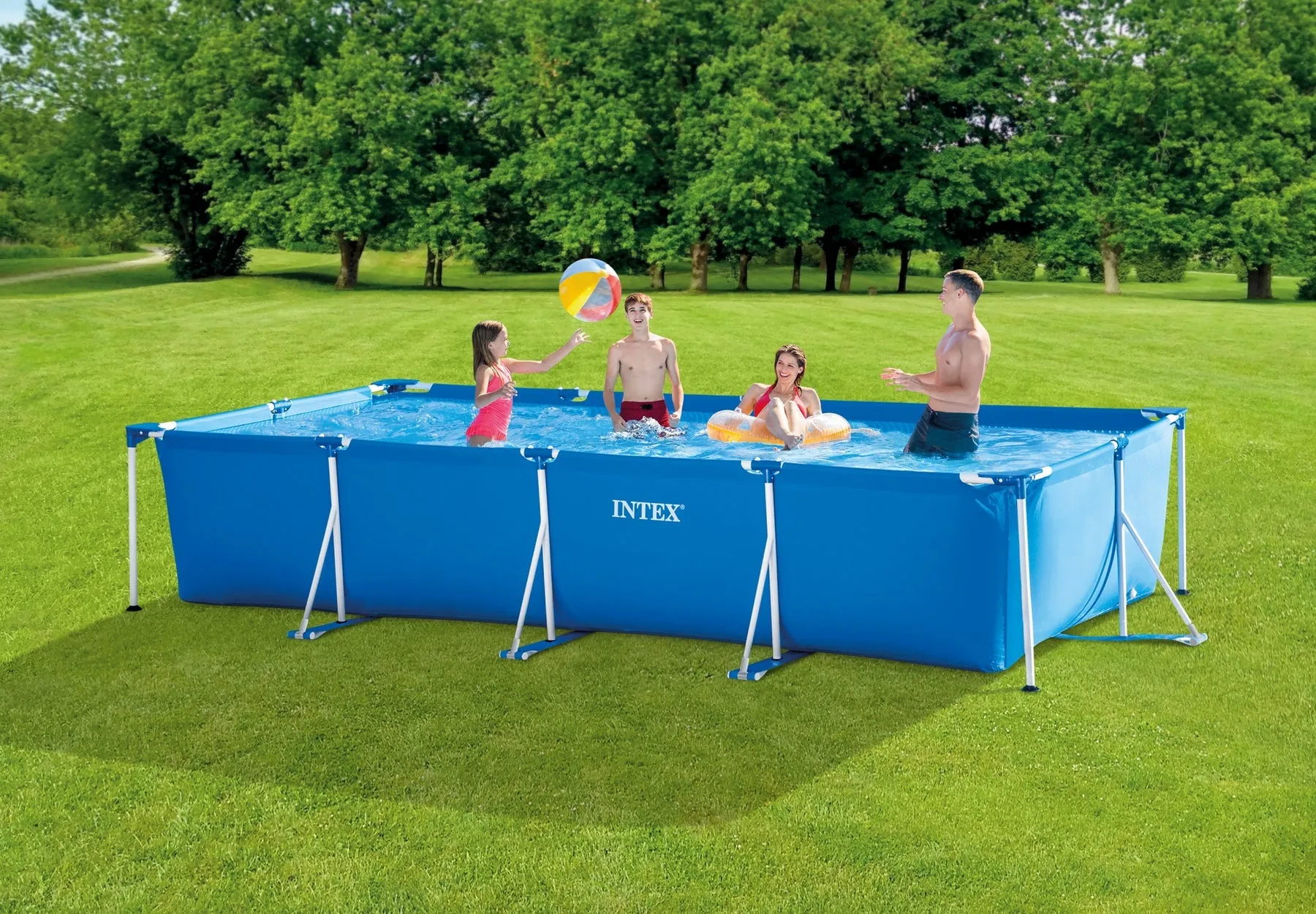 INTEX Rectangular Frame Pool (4.5m x 2.2m x 84cm)