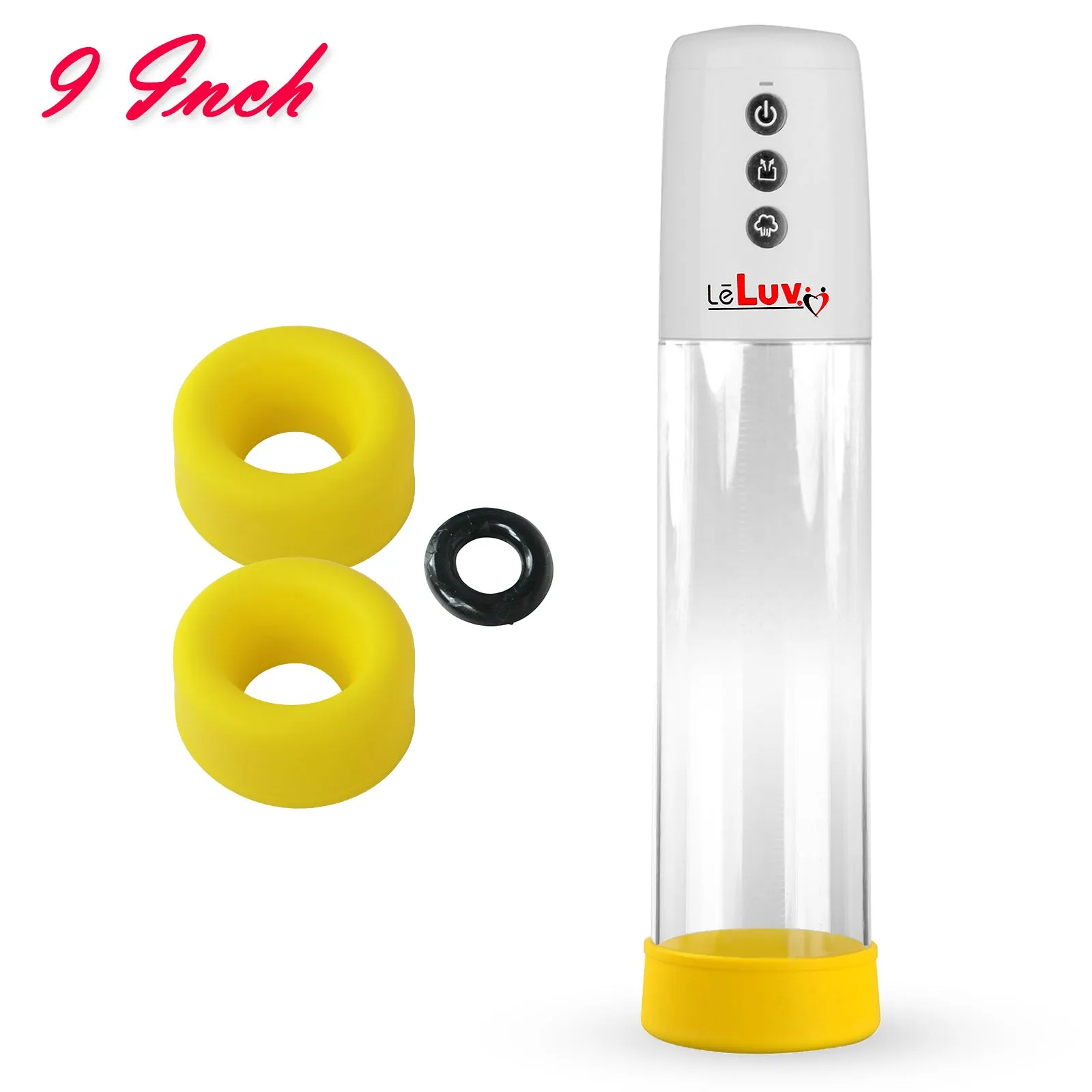 iPump 3-Speed Battery-Powered Penis Pump with Donut Cock Ring & 3 Premium Sleeves