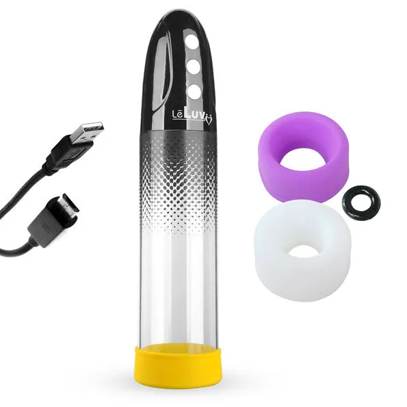 iPump 3-Speed Rechargeable Penis Pump with Donut Cock Ring & 3 Premium Sleeves