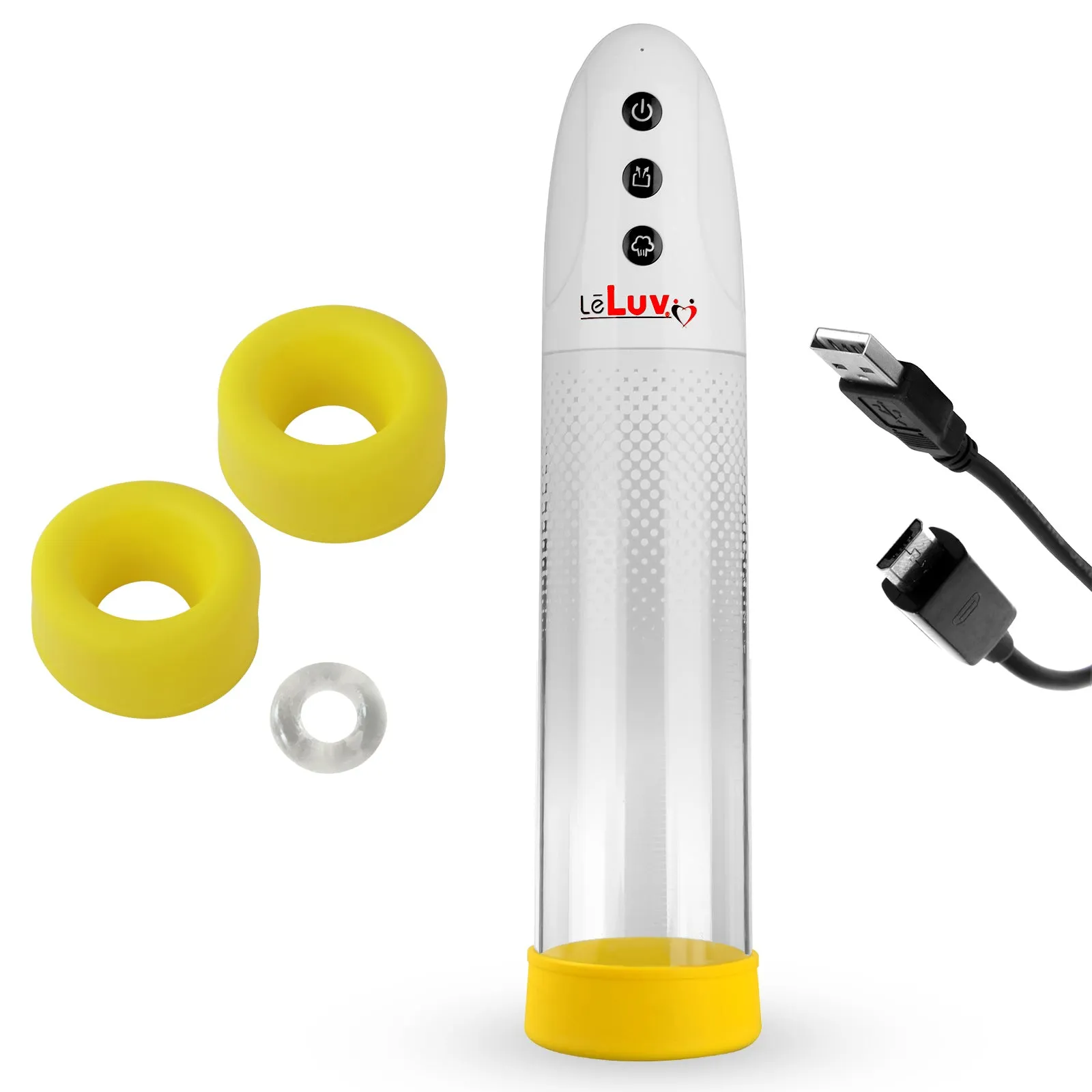 iPump 3-Speed Rechargeable Penis Pump with Donut Cock Ring & 3 Premium Sleeves