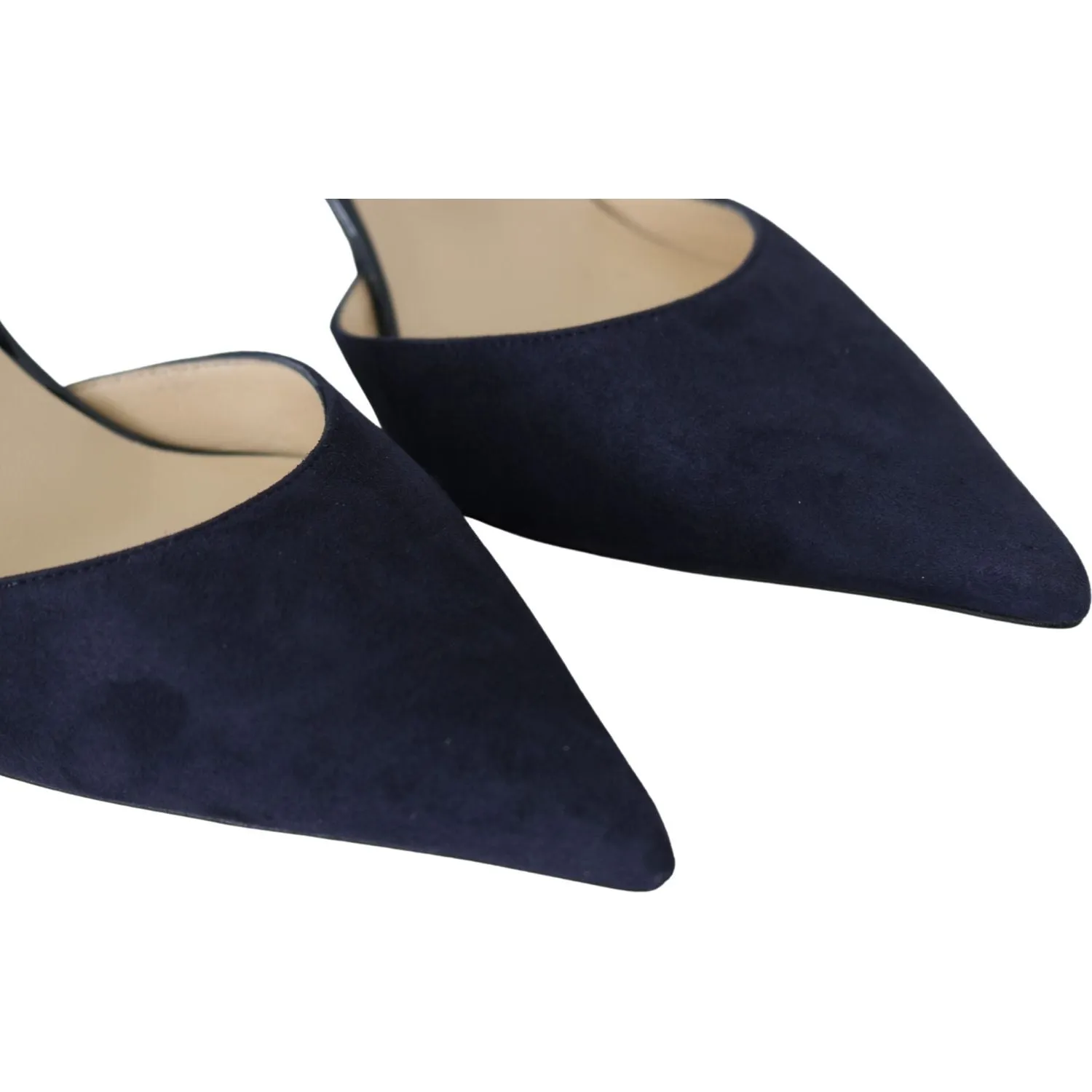 Jimmy Choo Elegant Navy Suede Pointed Toe Pumps