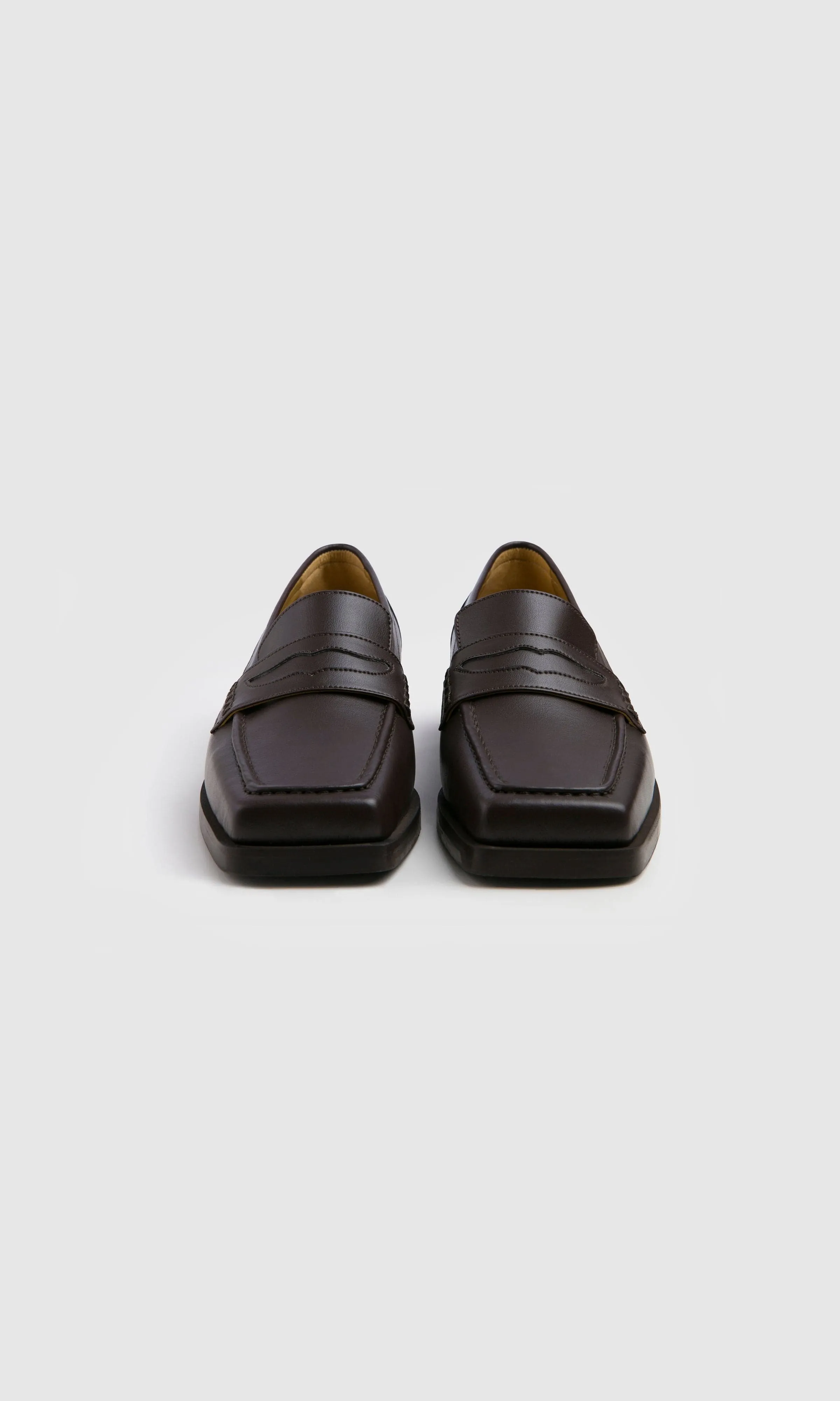 Joan Vegan Olive & Apple Leather Loafers | Brown