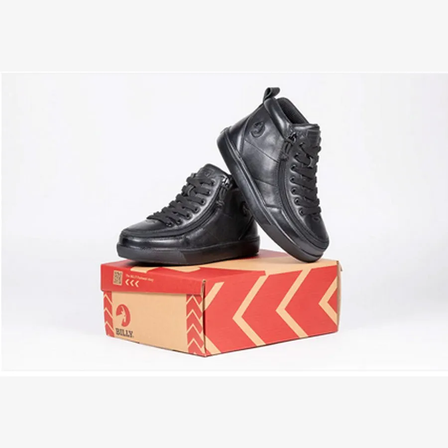 Kid's D|R Leather High X-Wide (Black)