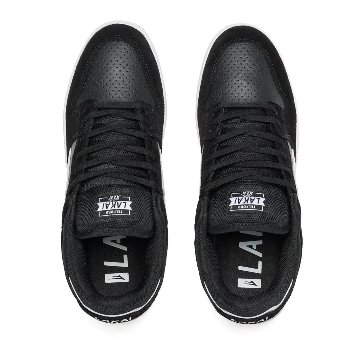 Lakai Shoes Telford Low - Black/White Suede