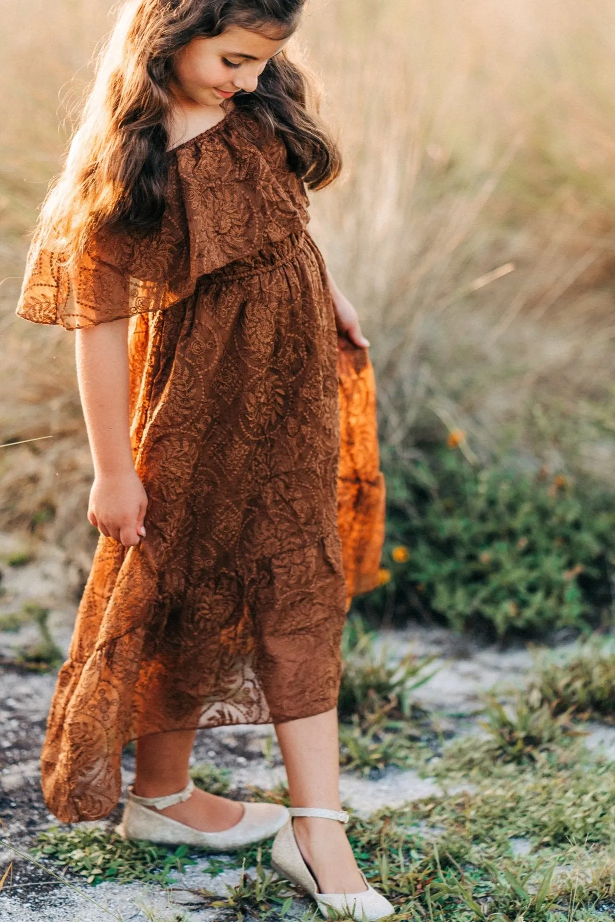 Leah Lace Dress (mocha)