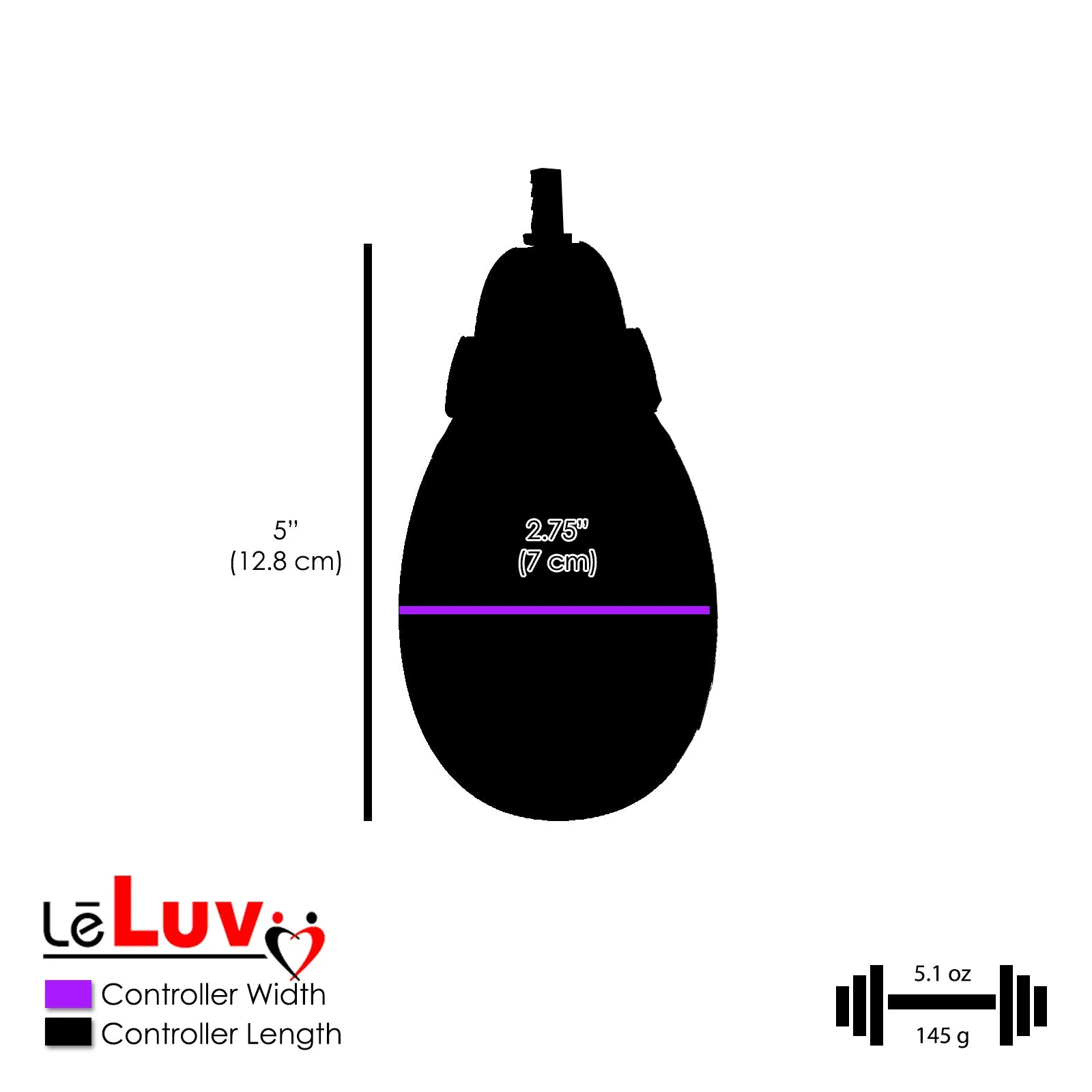 LeLuv eGrip Rechargeable Penis Pump - Round Flange Cylinders with Premium Silicone Hose