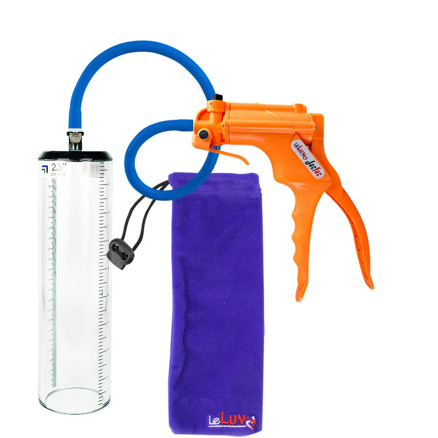 LeLuv JacVac Penis Pump - NPT Gauge Options with Thick-Wall Cylinder - Choose Size & Color