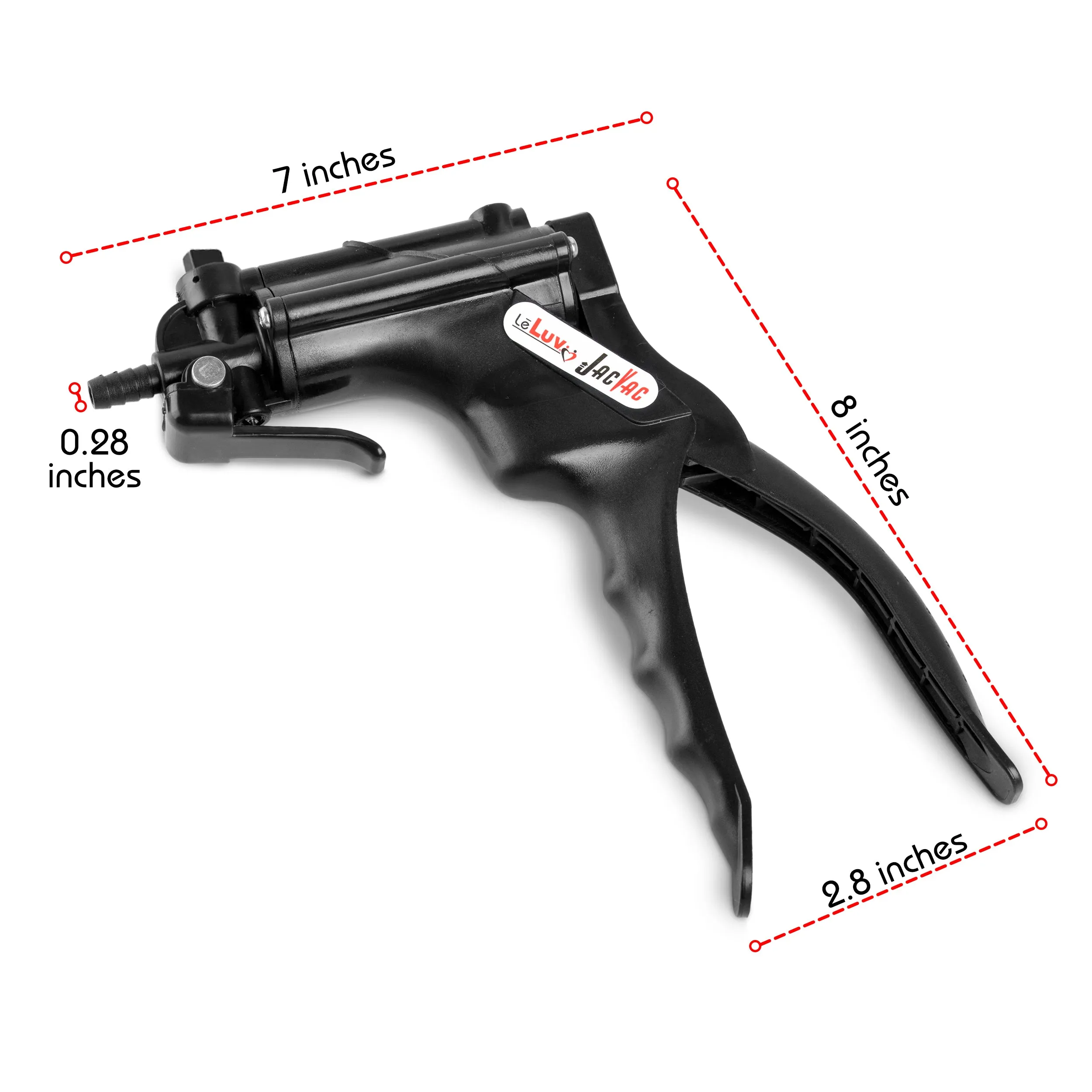 LeLuv JacVac Penis Pump - NPT Gauge Options with Thick-Wall Cylinder - Choose Size & Color