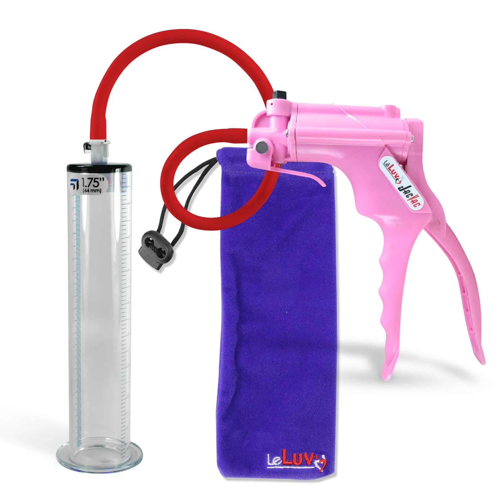 LeLuv JacVac Penis Pump - NPT Gauge Options with Wide Flange Cylinder - Choose Size & Color