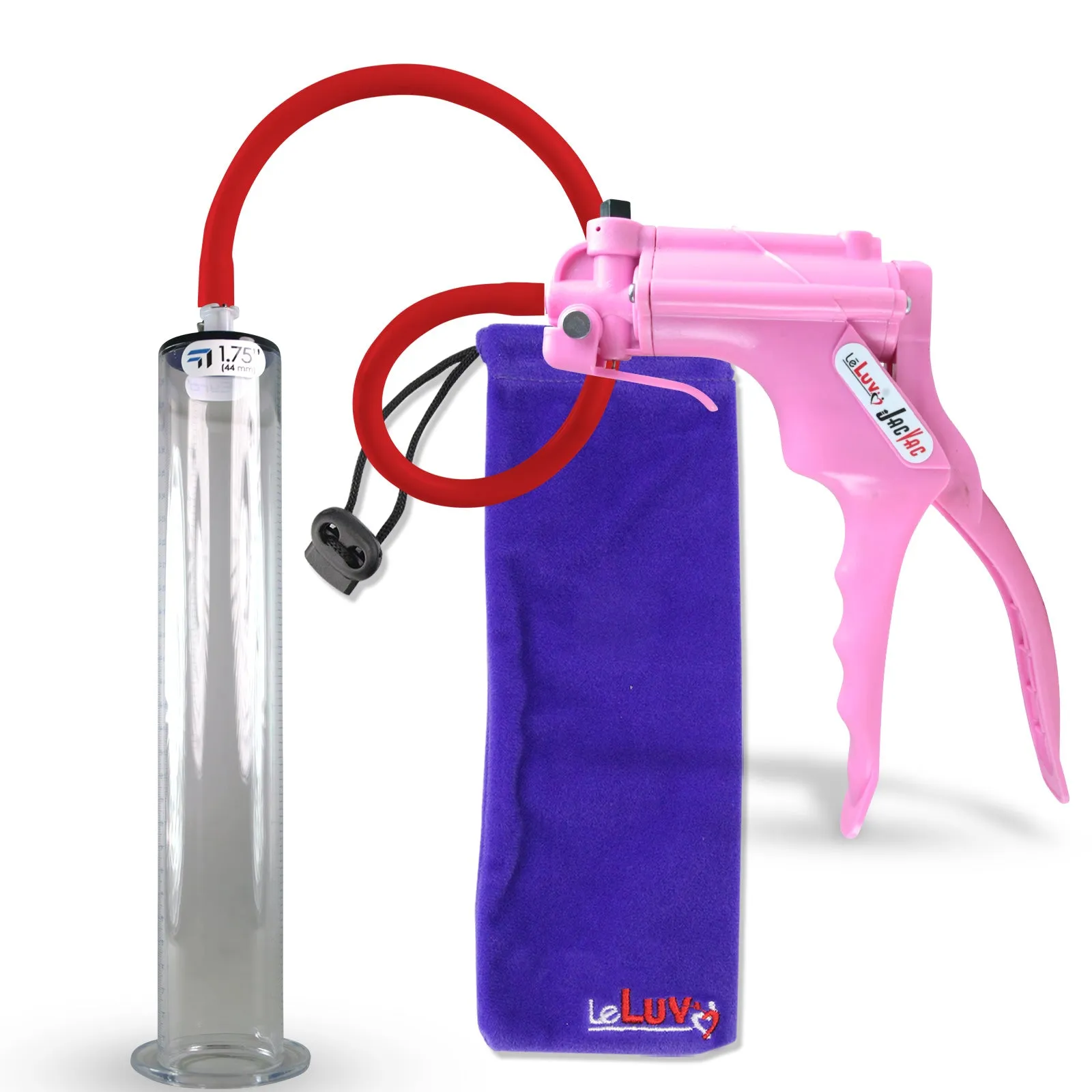 LeLuv JacVac Penis Pump - NPT Gauge Options with Wide Flange Cylinder - Choose Size & Color