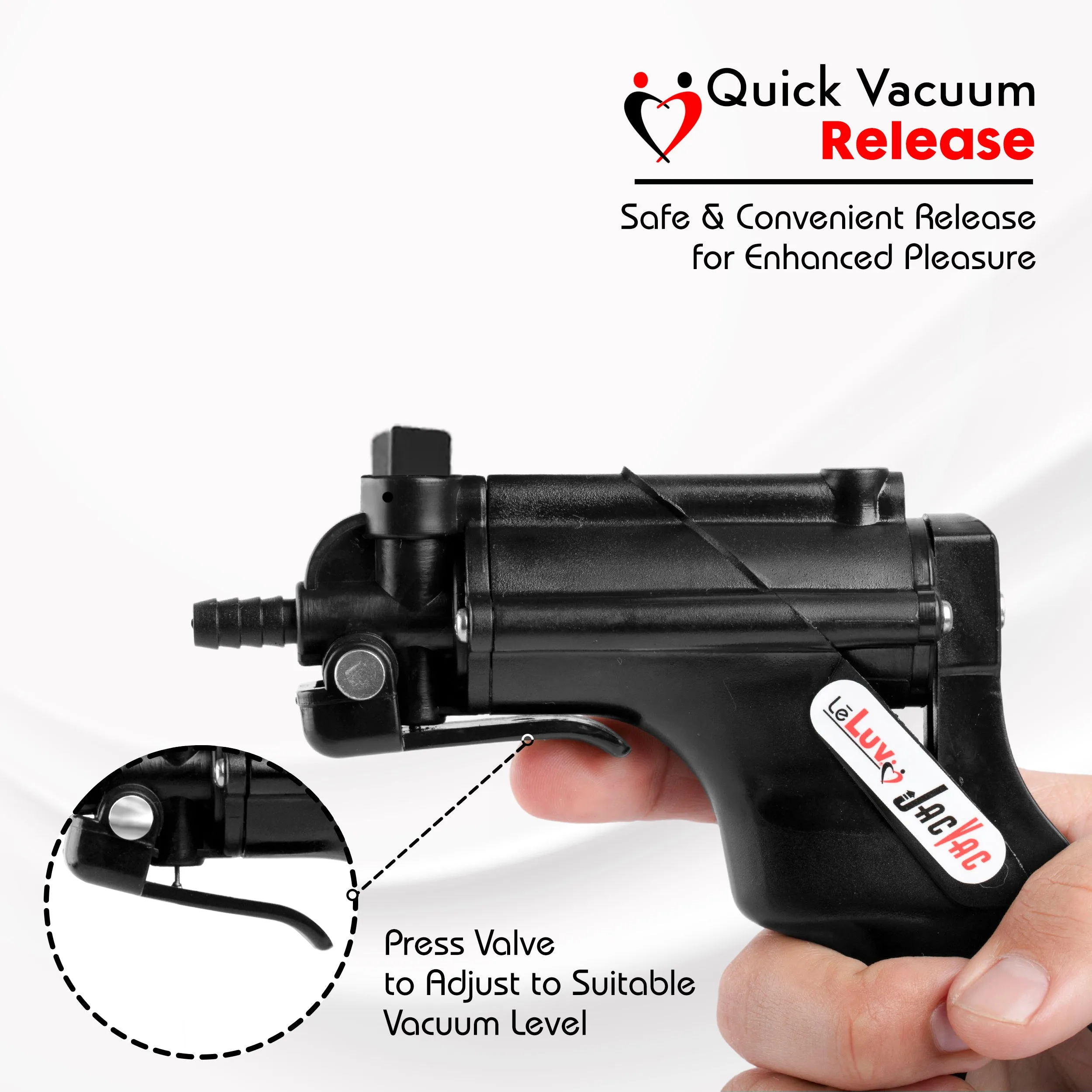 LeLuv JacVac Penis Pump - NPT Gauge Options with Wide Flange Cylinder - Choose Size & Color