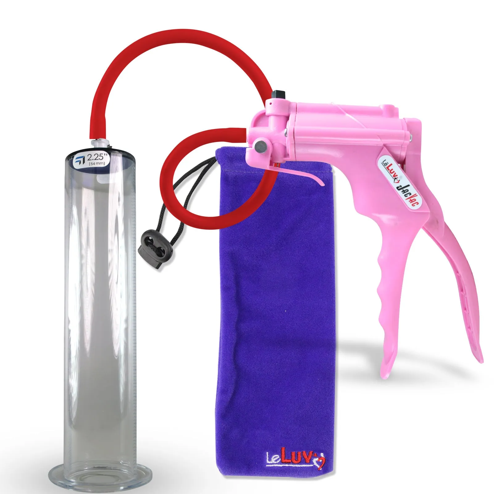 LeLuv JacVac Penis Pump - NPT Gauge Options with Wide Flange Cylinder - Choose Size & Color