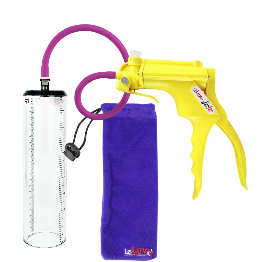 LeLuv JacVac Penis Pump with Swivel Gauge Options - Choose Thick-Walled Cylinder