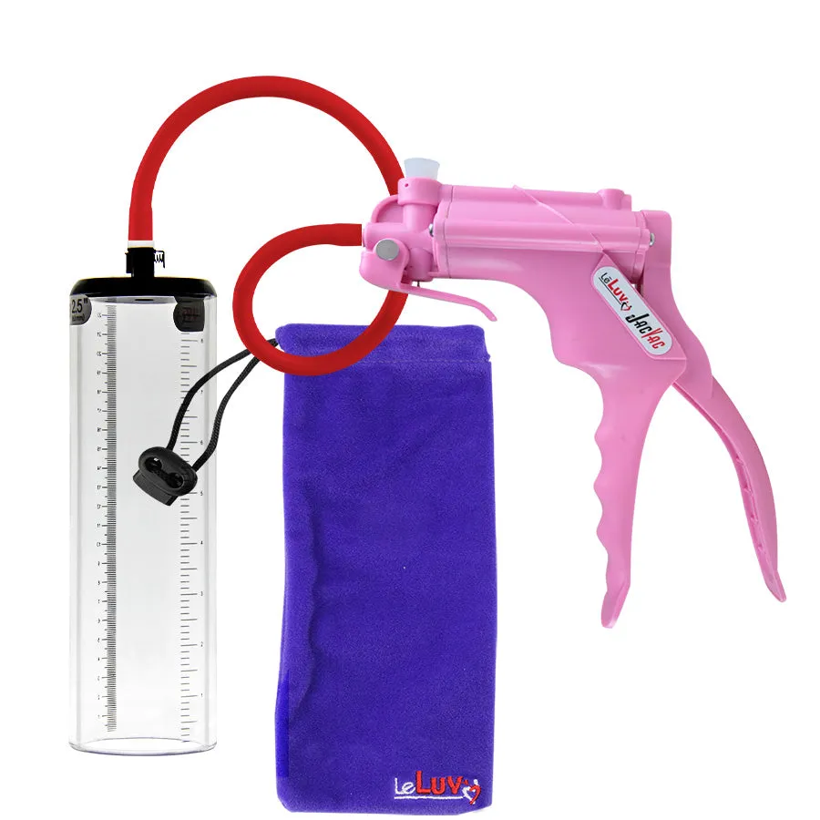 LeLuv JacVac Penis Pump with Swivel Gauge Options - Choose Thick-Walled Cylinder