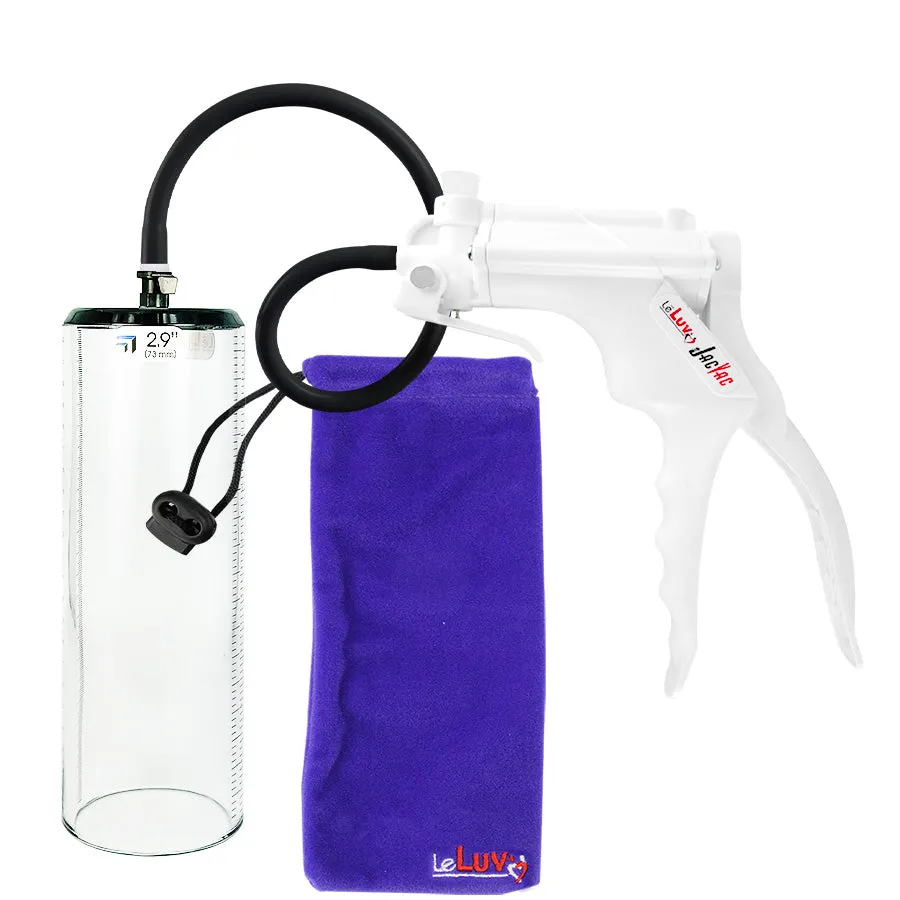 LeLuv JacVac Penis Pump with Swivel Gauge Options - Choose Thick-Walled Cylinder