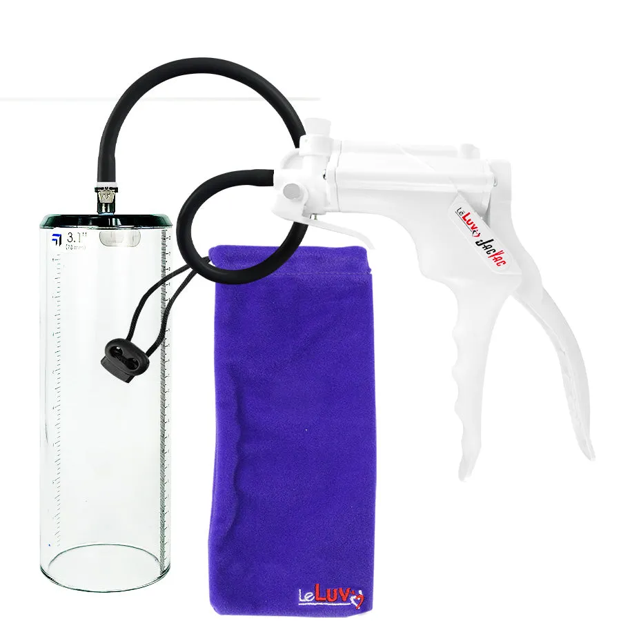 LeLuv JacVac Penis Pump with Swivel Gauge Options - Choose Thick-Walled Cylinder