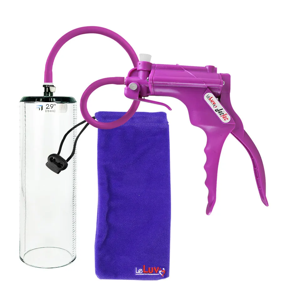 LeLuv JacVac Penis Pump with Swivel Gauge Options - Choose Thick-Walled Cylinder