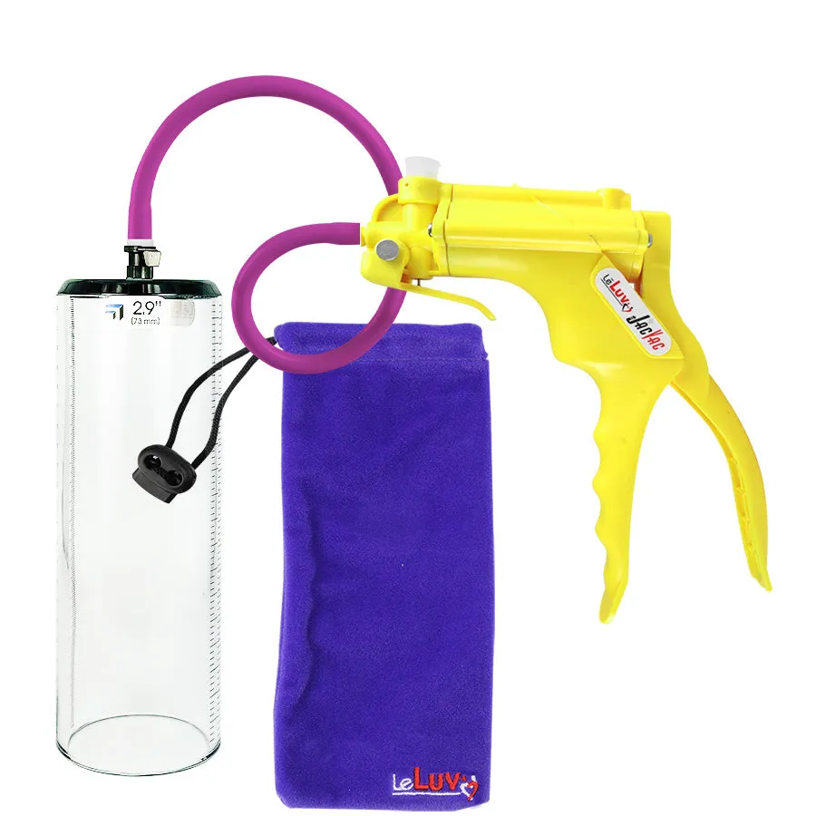 LeLuv JacVac Penis Pump with Swivel Gauge Options - Choose Thick-Walled Cylinder