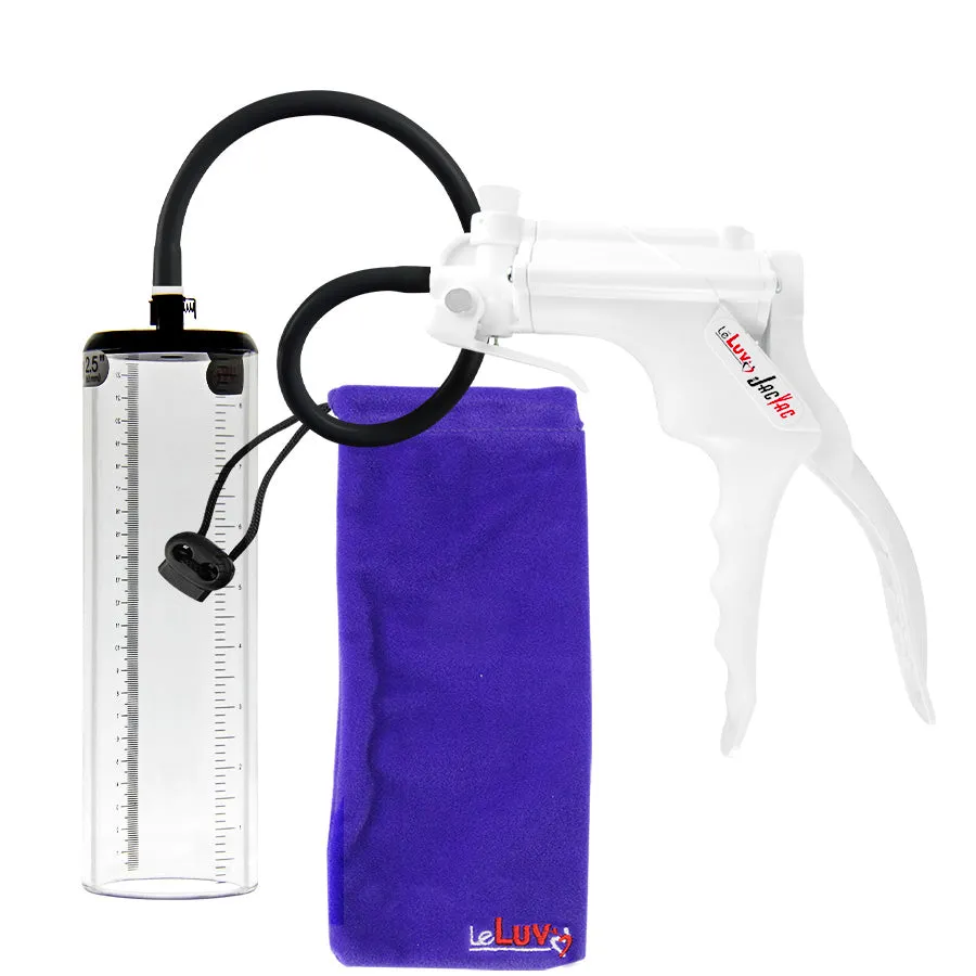 LeLuv JacVac Penis Pump with Swivel Gauge Options - Choose Thick-Walled Cylinder