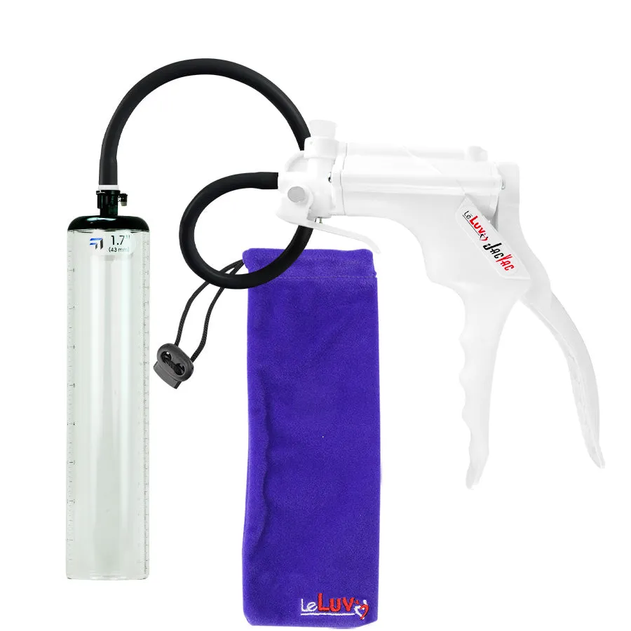 LeLuv JacVac Penis Pump with Swivel Gauge Options - Choose Thick-Walled Cylinder