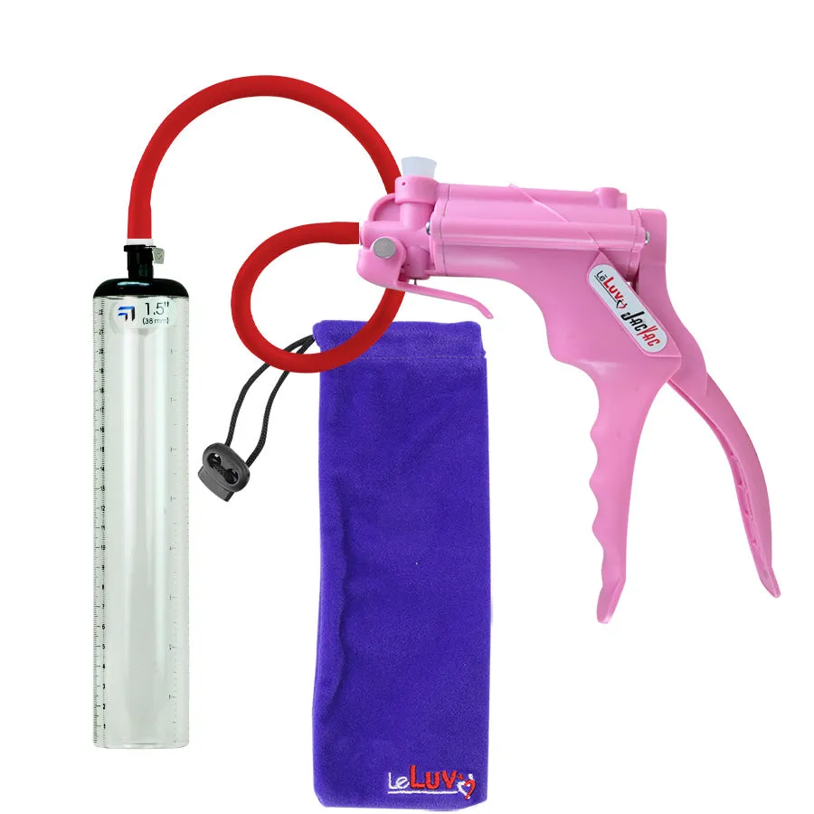 LeLuv JacVac Penis Pump with Swivel Gauge Options - Choose Thick-Walled Cylinder