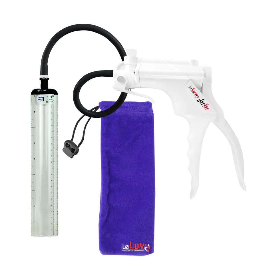 LeLuv JacVac Penis Pump with Swivel Gauge Options - Choose Thick-Walled Cylinder