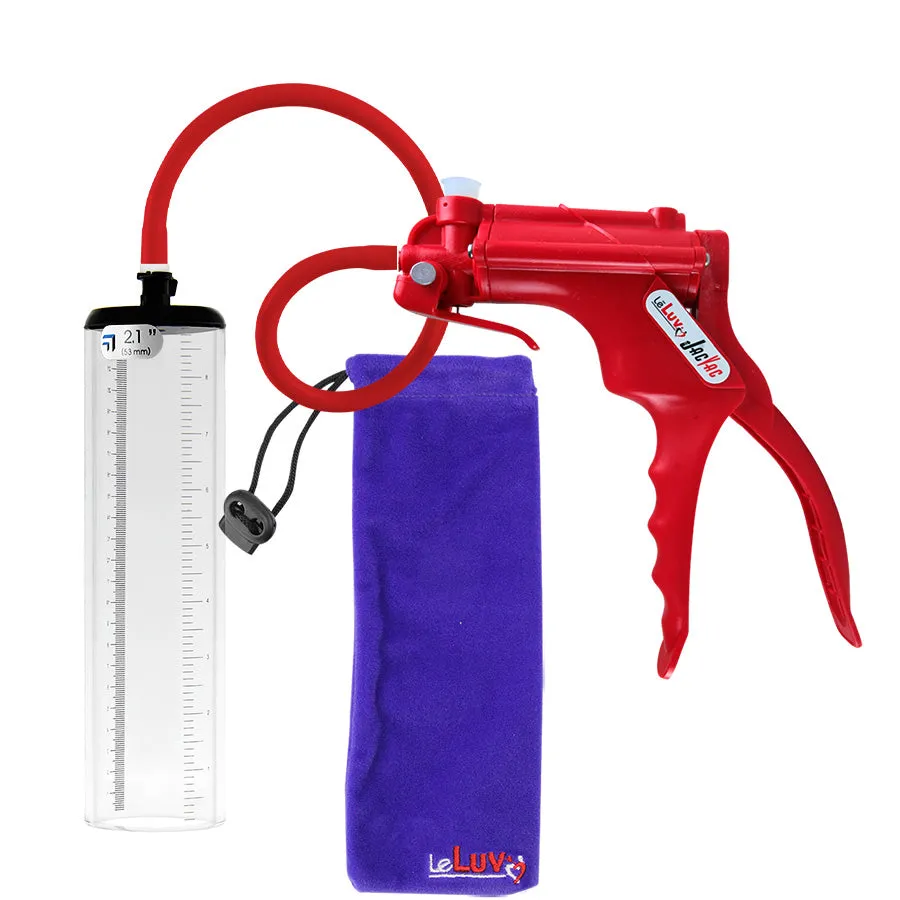 LeLuv JacVac Penis Pump with Swivel Gauge Options - Choose Thick-Walled Cylinder