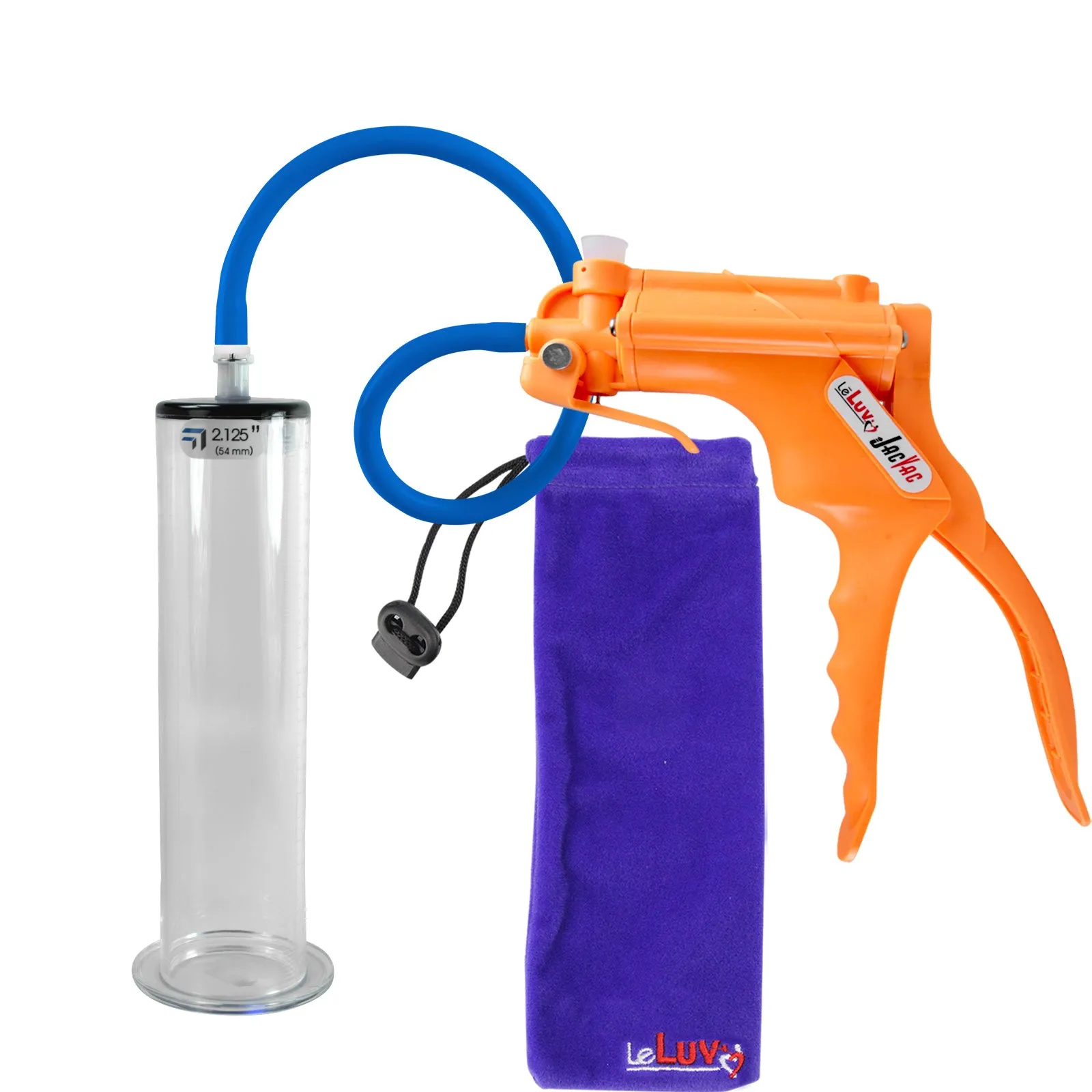 LeLuv JacVac Penis Pump with Swivel Gauge Options - Choose Wide Flange Cylinder