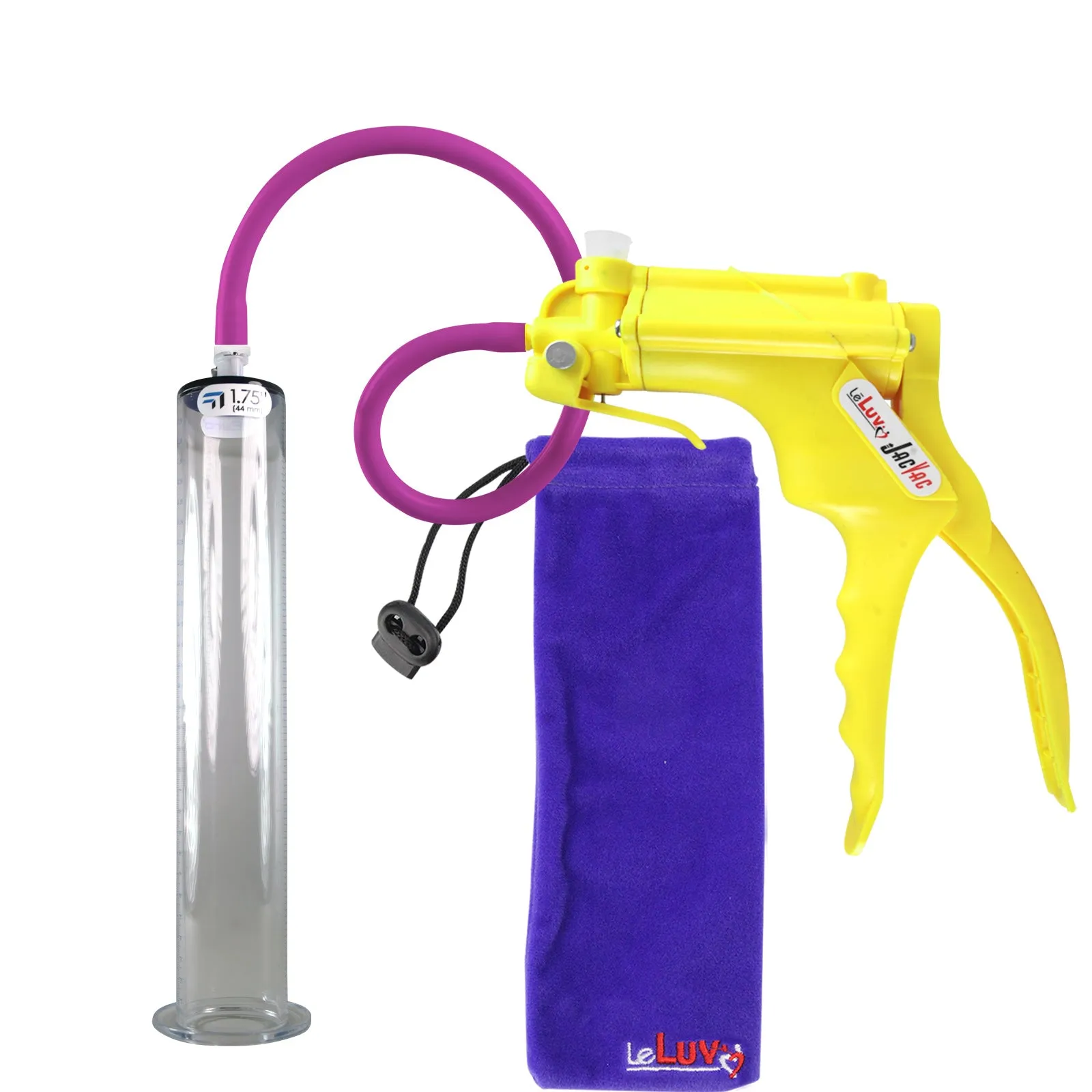 LeLuv JacVac Penis Pump with Swivel Gauge Options - Choose Wide Flange Cylinder