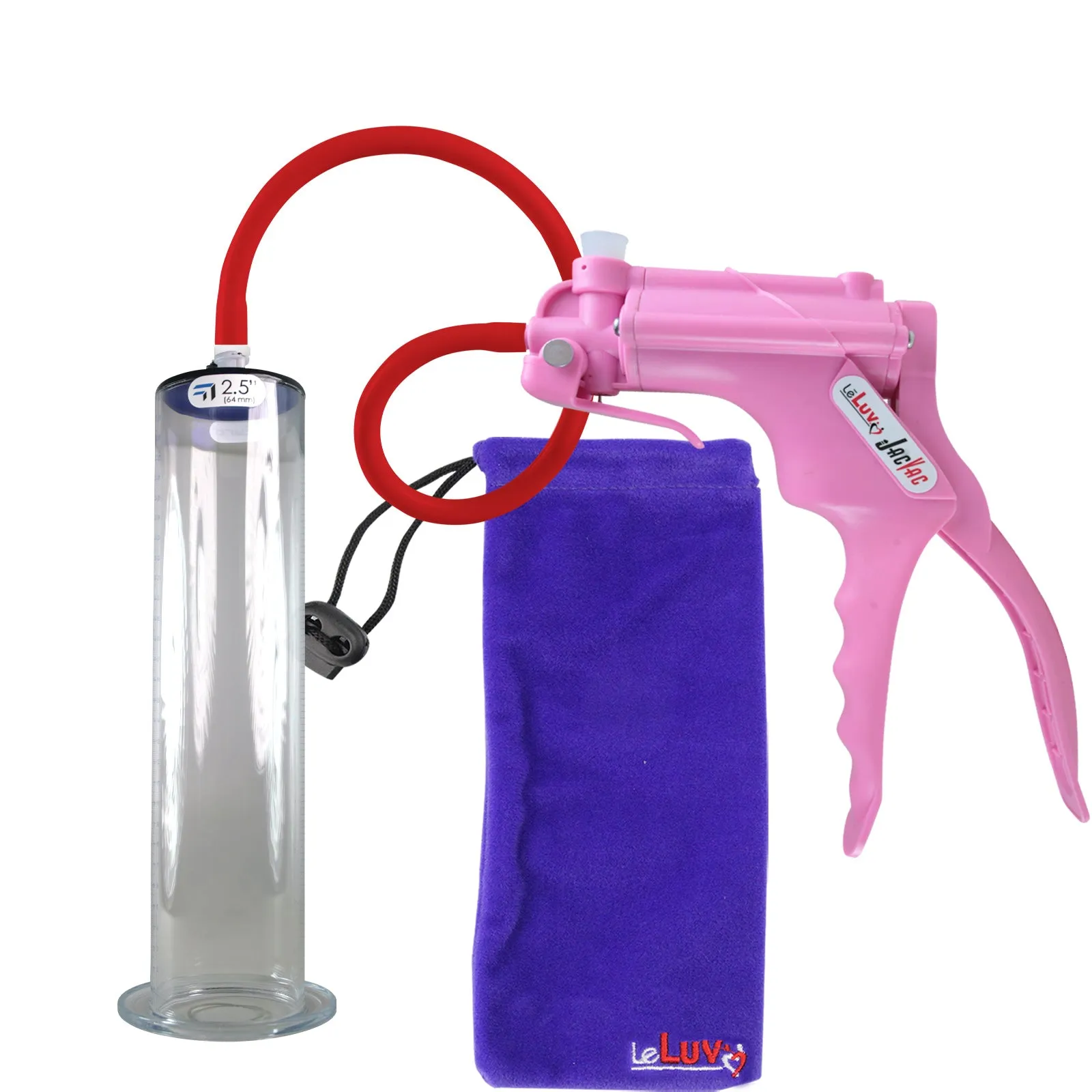 LeLuv JacVac Penis Pump with Swivel Gauge Options - Choose Wide Flange Cylinder