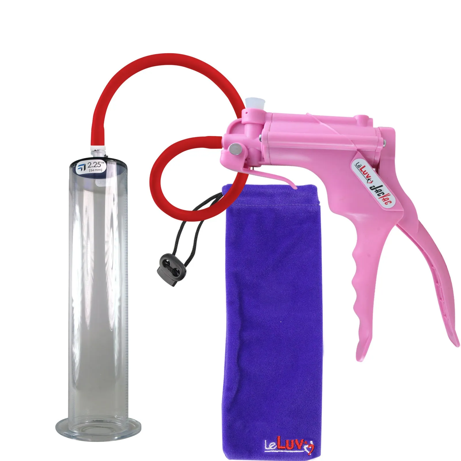 LeLuv JacVac Penis Pump with Swivel Gauge Options - Choose Wide Flange Cylinder