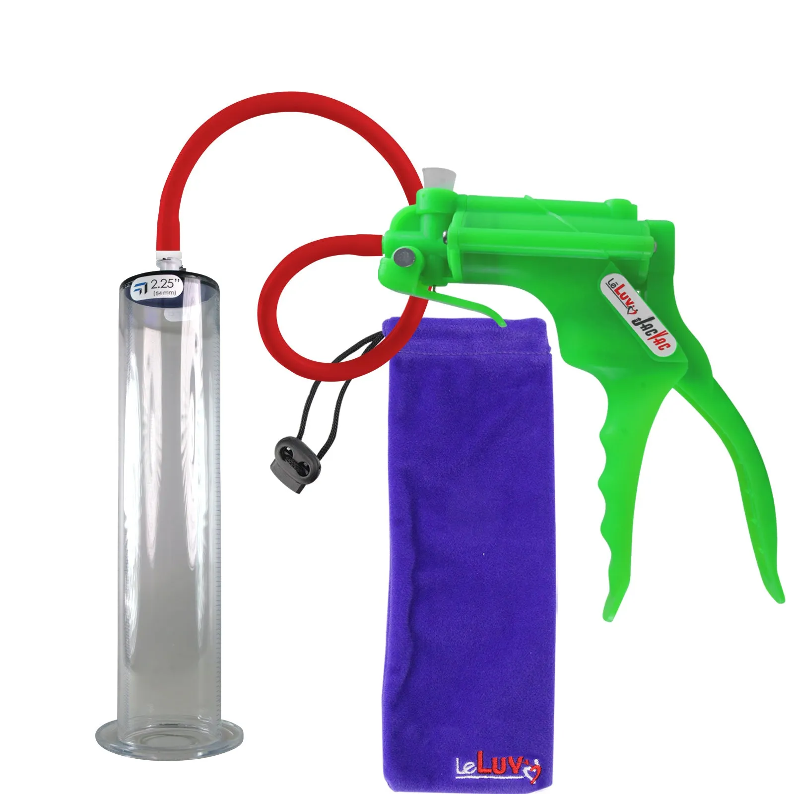 LeLuv JacVac Penis Pump with Swivel Gauge Options - Choose Wide Flange Cylinder