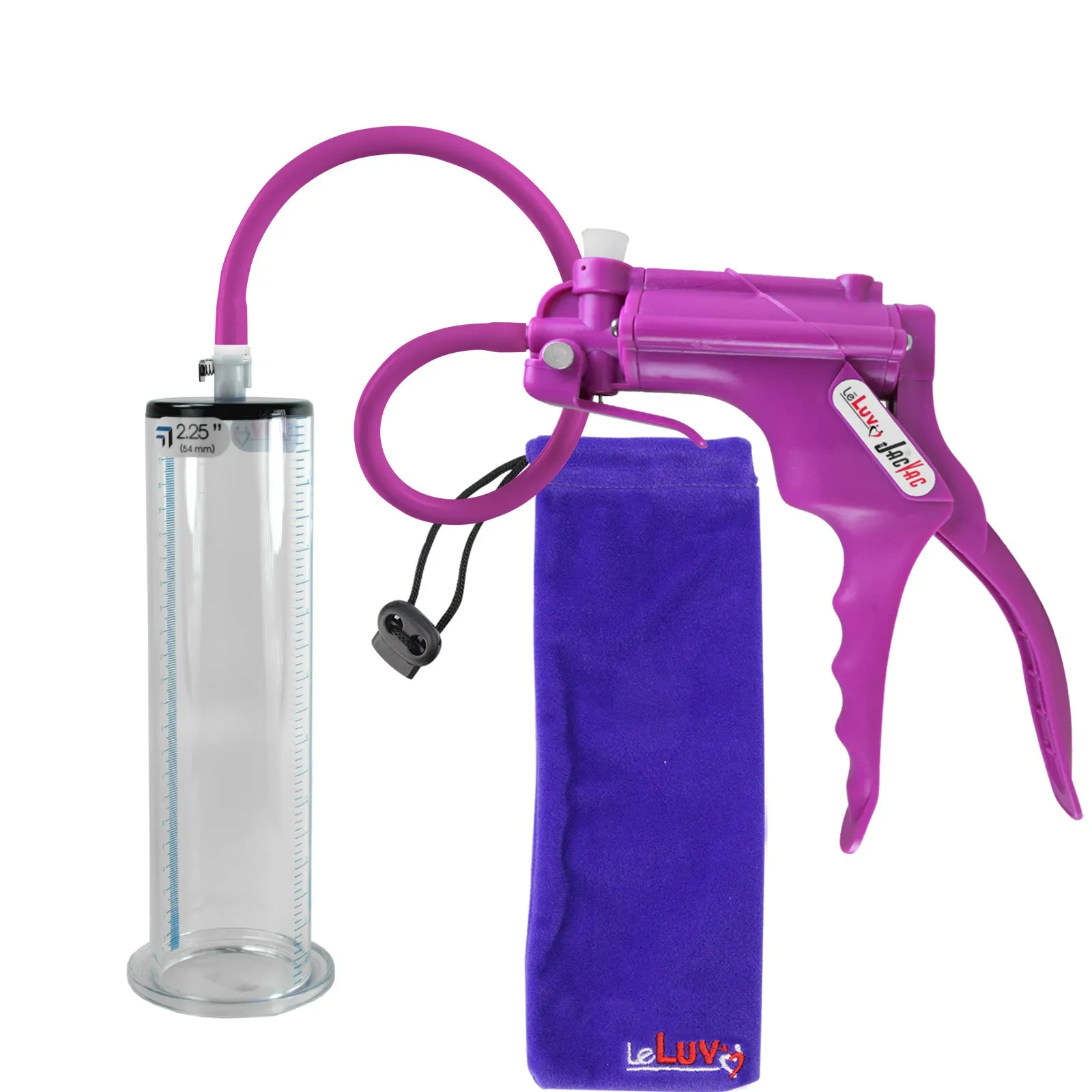 LeLuv JacVac Penis Pump with Swivel Gauge Options - Choose Wide Flange Cylinder