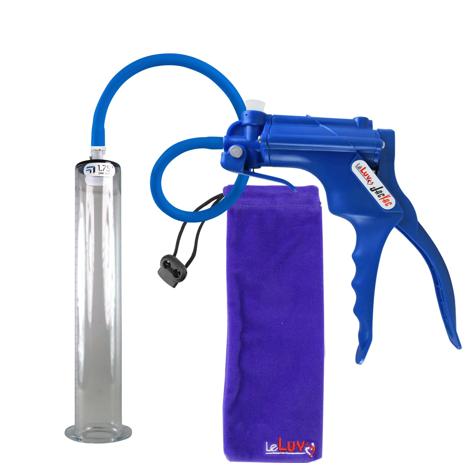 LeLuv JacVac Penis Pump with Swivel Gauge Options - Choose Wide Flange Cylinder