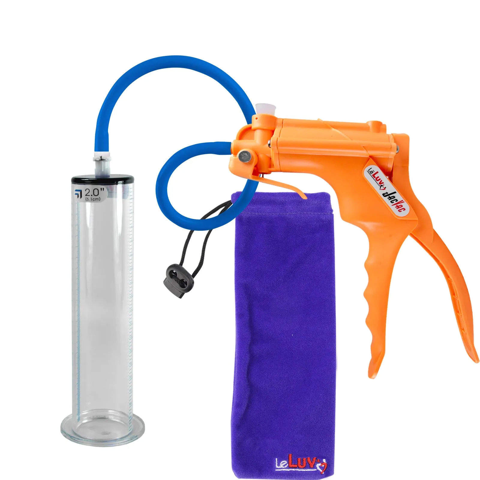 LeLuv JacVac Penis Pump with Swivel Gauge Options - Choose Wide Flange Cylinder