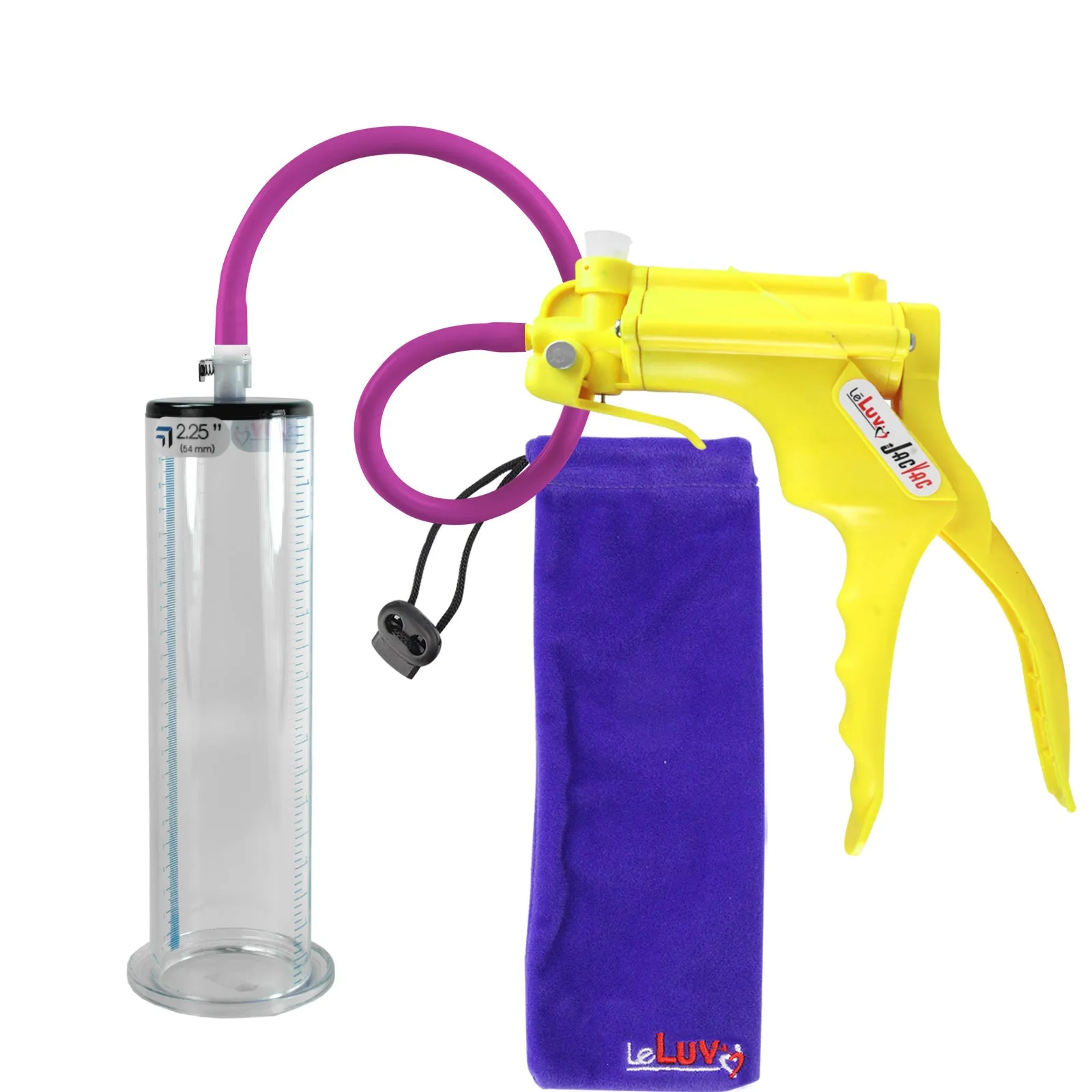 LeLuv JacVac Penis Pump with Swivel Gauge Options - Choose Wide Flange Cylinder