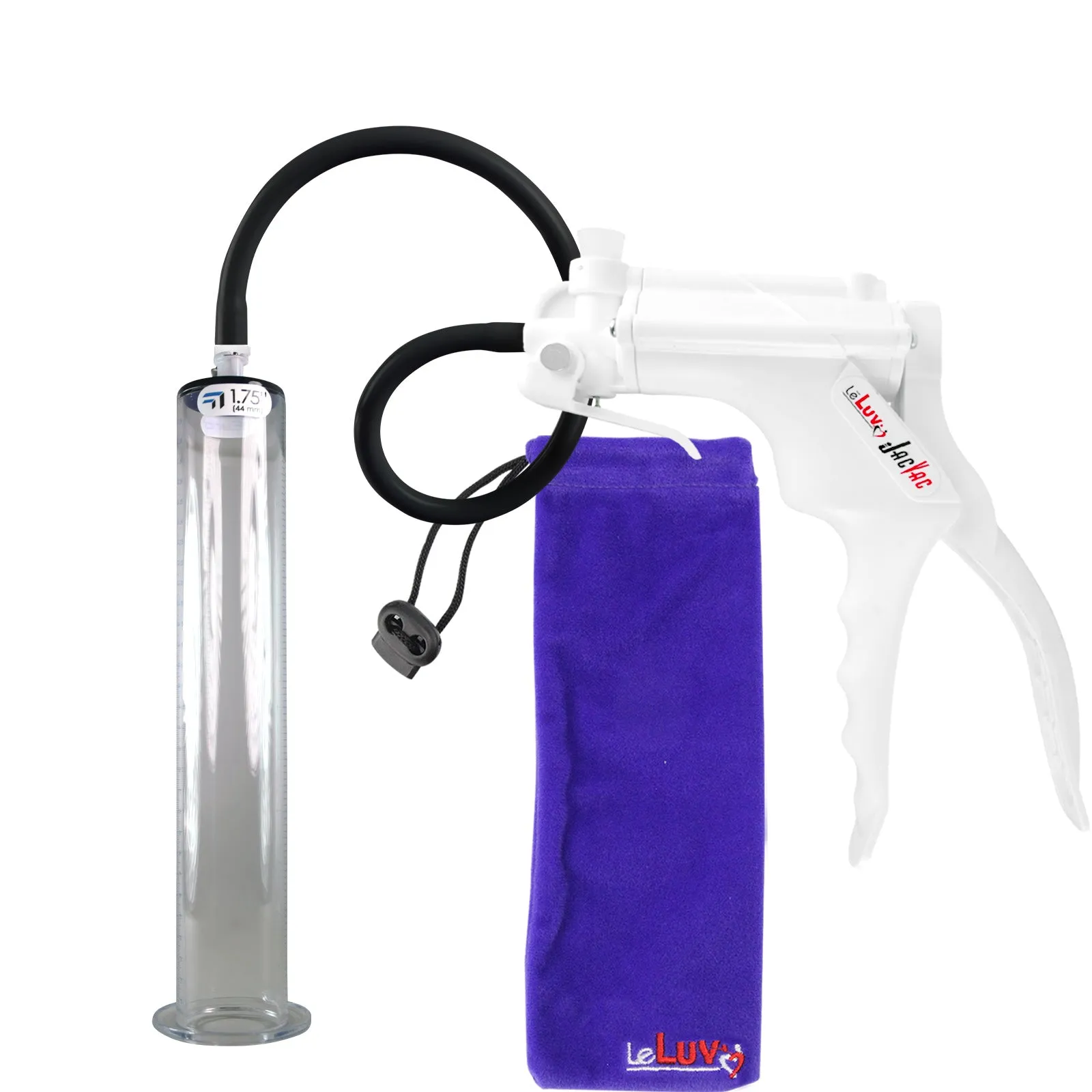 LeLuv JacVac Penis Pump with Swivel Gauge Options - Choose Wide Flange Cylinder