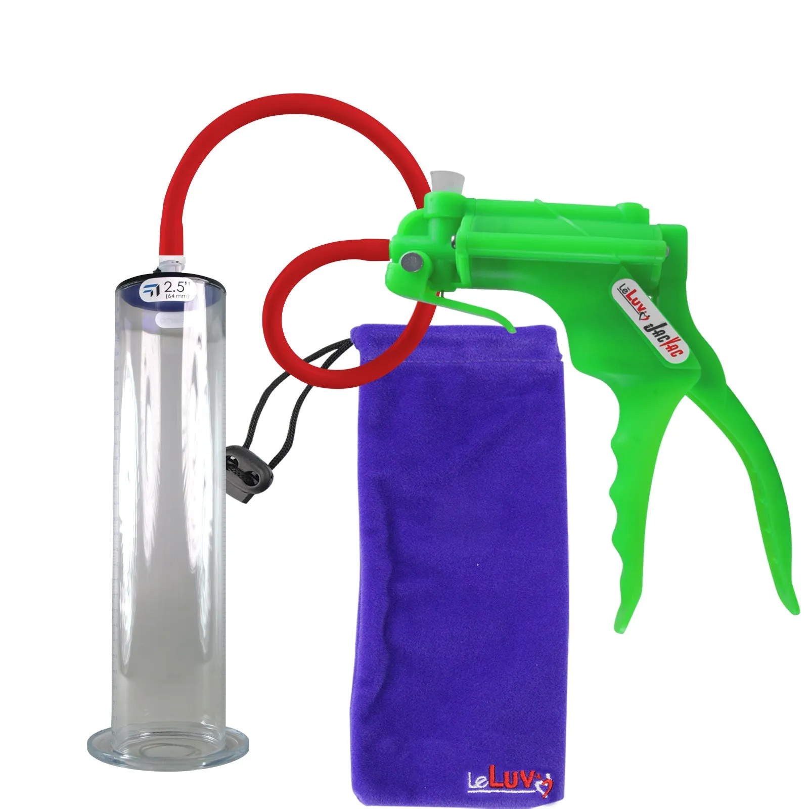 LeLuv JacVac Penis Pump with Swivel Gauge Options - Choose Wide Flange Cylinder